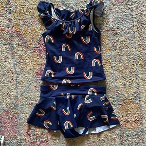 Extra cute Hanna Andersson navy two-piece swim suit